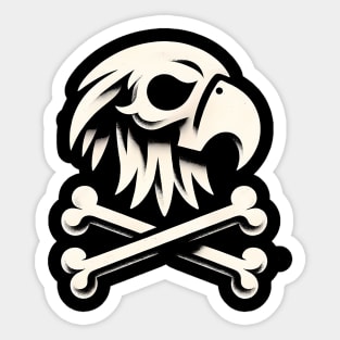 Jolly Roger Pirateflag Parrot Skull Crossbones Sticker